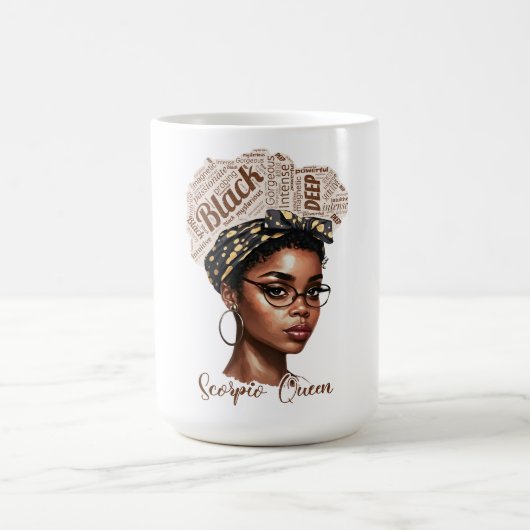 Schöne Black Queen/Scorpio Kaffeetasse (Mittel)