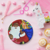 Schöne Black Santa Paper Weihnachts-Party-Teller Pappteller (Party)