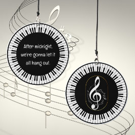 Schöne Black & White Musician Quote Musiknote Windspiel