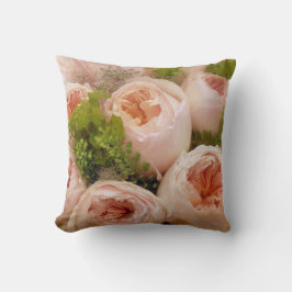 Schöne, blassrosa Rosen Kissen