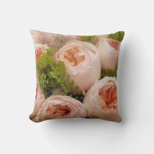Schöne, blassrosa Rosen Kissen
