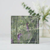 Schöne, blassviolette Blüten - Ihre Text-Flachkart (Stehend Vorderseite)