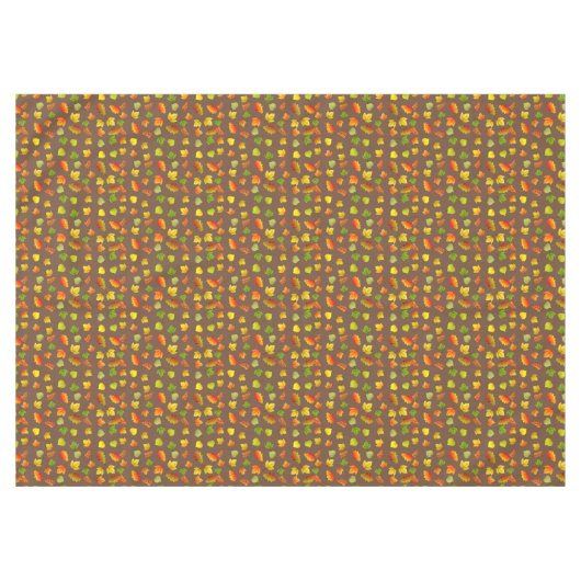 Schöne Blätter aus dem Herbst auf Brown Tableclout Tischdecke (Vorderseite (Horizontal))