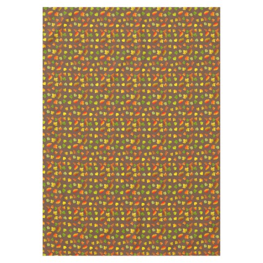Schöne Blätter aus dem Herbst auf Brown Tableclout Tischdecke (Vorderseite)