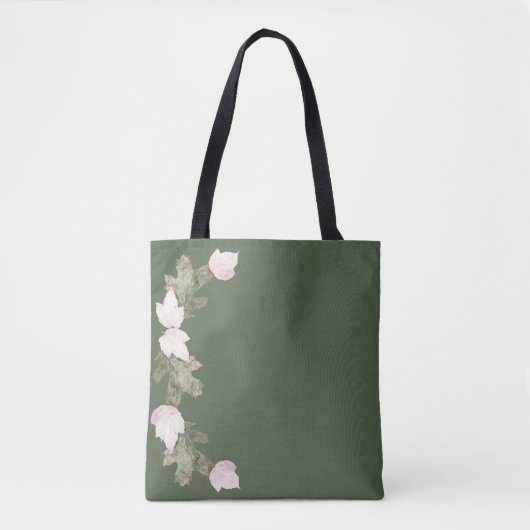 Schöne Blätter aus Weinreben fügen Ihre Botschaft Tasche (Vorderseite)