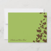 Schöne Blätter Flat Dankeschön Karten - Braun (Vorderseite)