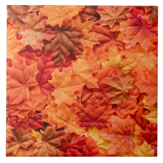 Schöne Blätter im Herbst Fliese (Vorderseite)