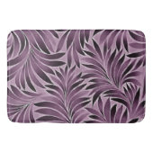 Schöne Blätter in Eggplant Lila Badematte (Vorderseite)