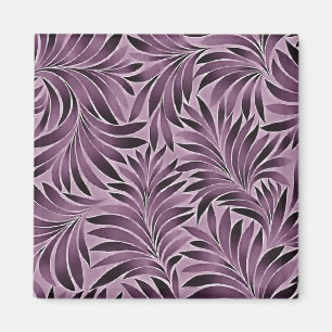 Schöne Blätter in Eggplant Lila Magnet