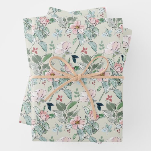 Schöne Blätter mit Blumenmuster (Beispiel)