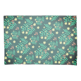 Schöne Blätter Muster Grün Kissenbezug