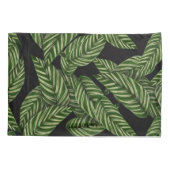 Schöne Blätter Muster Grün Kissenbezug (Rückseite)