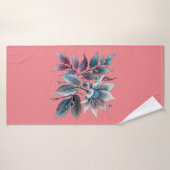 schöne Blätter und Blumen Badehandtuch (Badehandtuch)