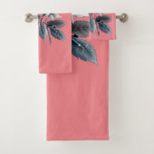 schöne Blätter und Blumen Badhandtuch Set (Insitu)