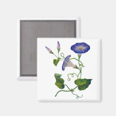 Schöne blau bestickte Morgengläser Magnet (Vorderseite/Rückseite)