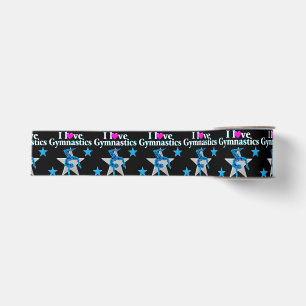 SCHÖNE BLAU- UND SILBERGYMNASTIK-DESIGN RIPSBAND