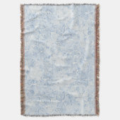 Schöne blau-weiße Blumen Decke (Vorderseite Vertikal)