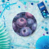 Schöne Blaubeeren | Fruchtmalerei Pappteller (Party)