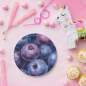 Schöne Blaubeeren | Fruchtmalerei Pappteller (Party)