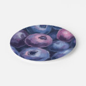 Schöne Blaubeeren | Fruchtmalerei Pappteller (Schrägansicht)