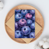 Schöne Blaubeeren | Fruchtmalerei Postkarte