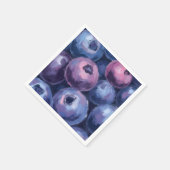 Schöne Blaubeeren | Fruchtmalerei Serviette (Ecke)