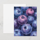 Schöne Blaubeeren | Obstmalerei Dankeskarte (Vorne/Hinten)