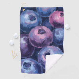 Schöne Blaubeeren | Obstmalerei Golfhandtuch