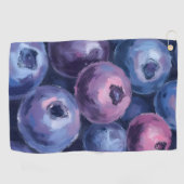 Schöne Blaubeeren | Obstmalerei Golfhandtuch (Horizontal)