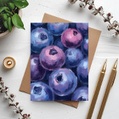Schöne Blaubeeren | Obstmalerei Karte