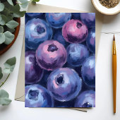 Schöne Blaubeeren | Obstmalerei Karte
