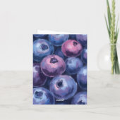 Schöne Blaubeeren | Obstmalerei Karte (Rückseite)