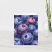 Schöne Blaubeeren | Obstmalerei Karte (Vorderseite)