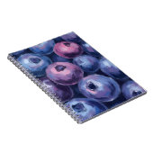 Schöne Blaubeeren | Obstmalerei Notizblock (Rechte Seite)