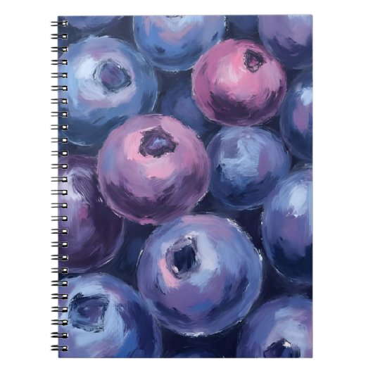 Schöne Blaubeeren | Obstmalerei Notizblock (Vorderseite)