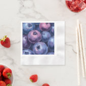 Schöne Blaubeeren | Obstmalerei Serviette (Beispiel)