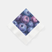 Schöne Blaubeeren | Obstmalerei Serviette (Ecke)