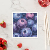 Schöne Blaubeeren | Obstmalerei Serviette (Beispiel)