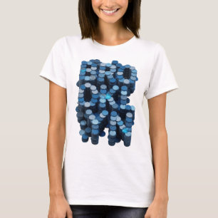 Schöne blaue abstrakte Kunst Abstractes Design T-Shirt