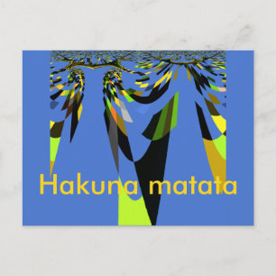 Schöne blaue afrikanische Stammesmotiv-Druckkunst Postkarte