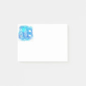 Schöne blaue Aquarelltafeln Kunst Post-it Klebezettel (Vorderseite)