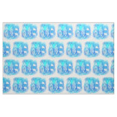 Schöne blaue Aquarelltafeln Kunst Stoff (Fat Quarter (45,7 x 55,9 cm))