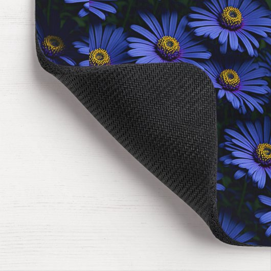 Schöne blaue Aster Mousepad (Ecke)