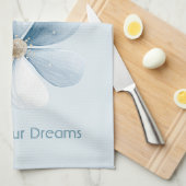 Schöne blaue Blume Geschirrtuch (Viertel Falte)