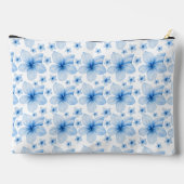 Schöne blaue Blume Nahtloses Muster Zubehörtasche (Rückseite)