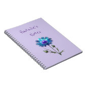 Schöne blaue Blume Notizblock (Rechte Seite)