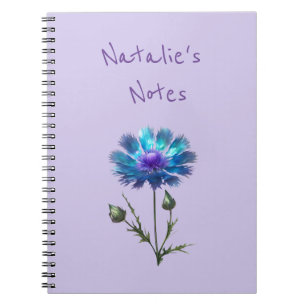 Schöne blaue Blume Notizblock