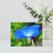Schöne blaue Blume Postkarte (Stehend Vorderseite)
