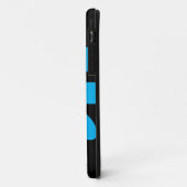 Schöne blaue Blume Rahmen Niedlicher Welpenhund sc Case-Mate iPhone Hülle (Hinten/Links)