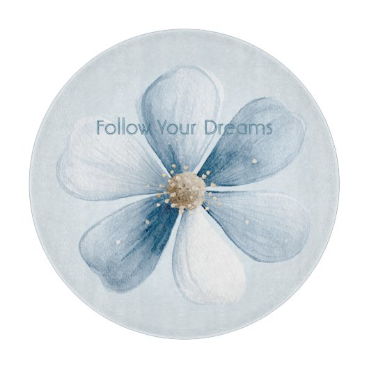 Schöne blaue Blume Schneidebrett (Vorderseite)